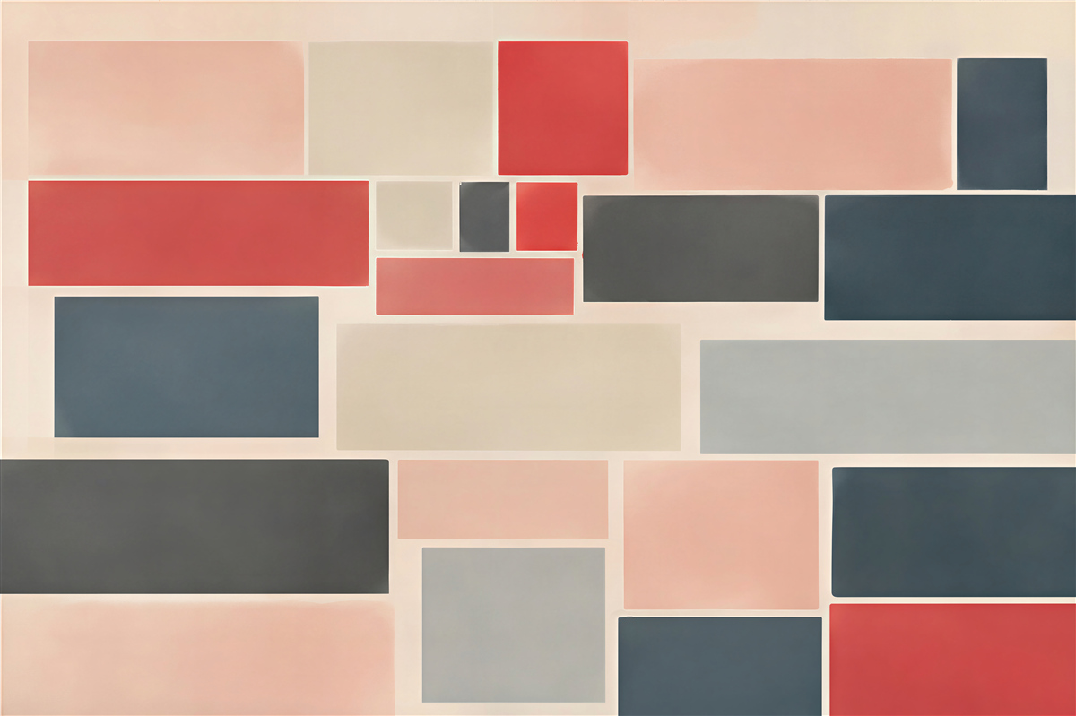 Papier peint rectangles géométriques en pastels abstraction moderne