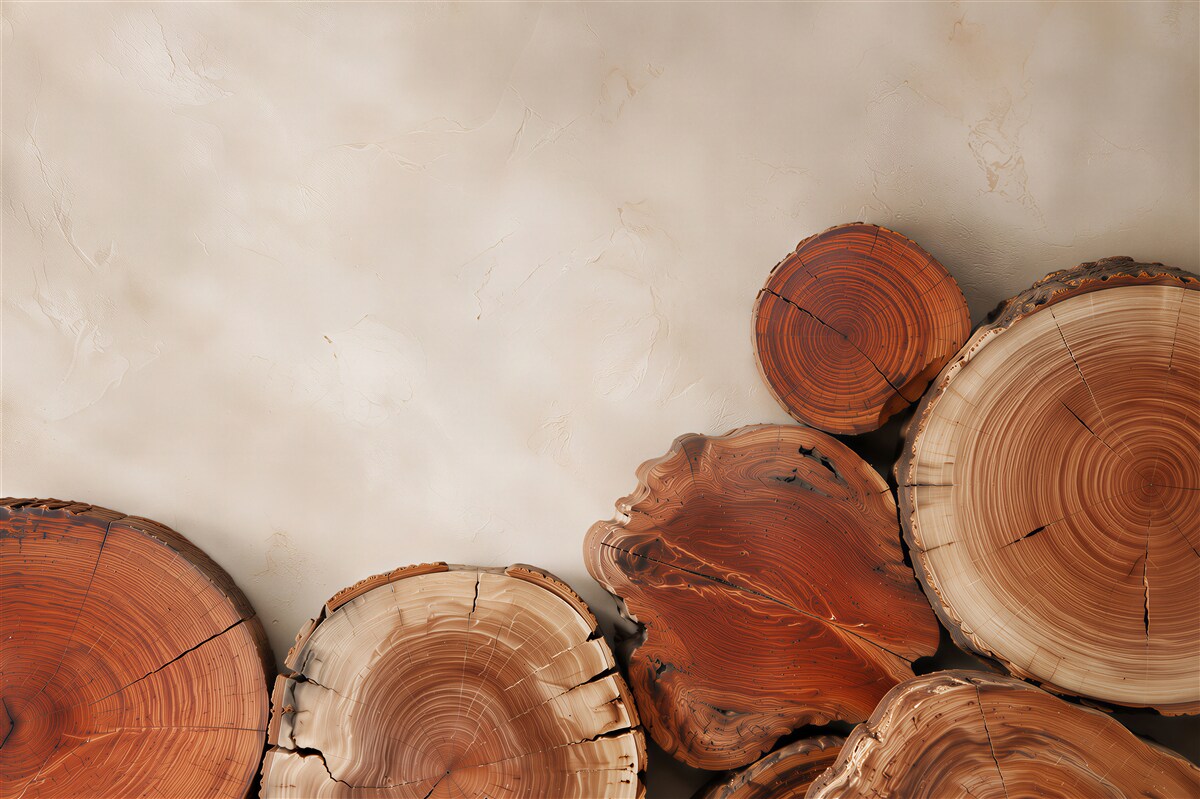 Papier peint motifs de bois bruns naturels pour intérieur rustique