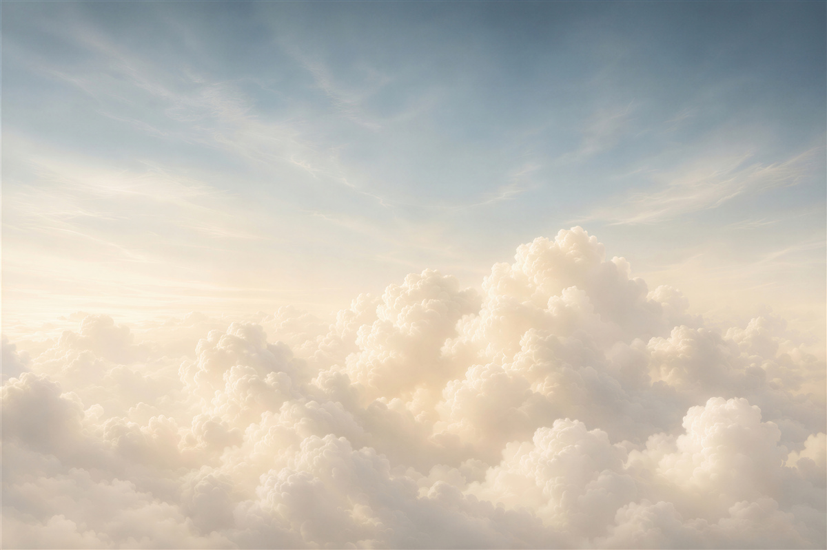 Papier peint nuages blancs dans le ciel bleu calme pour la chambre