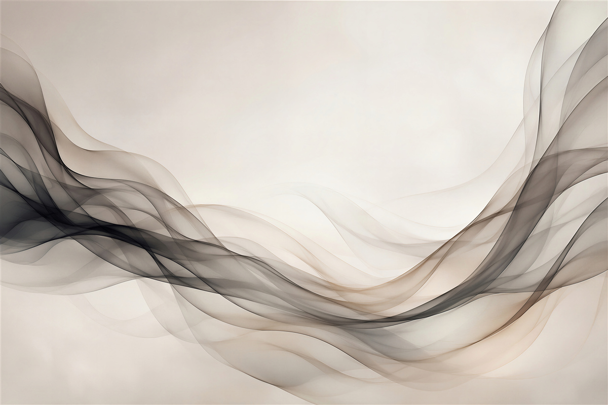 Papier peint lignes ondulées abstraites beige et grises modernes