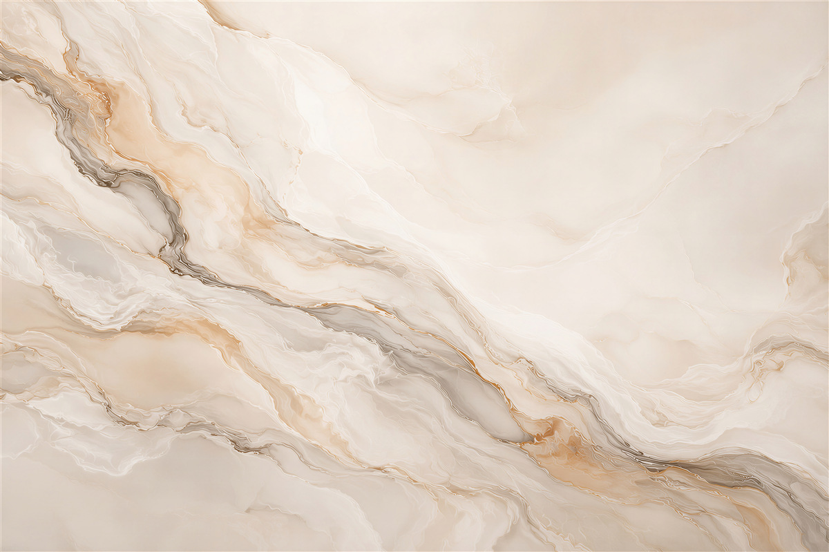 Papier peint marbre beige avec des veines dorées élégant pour le salon