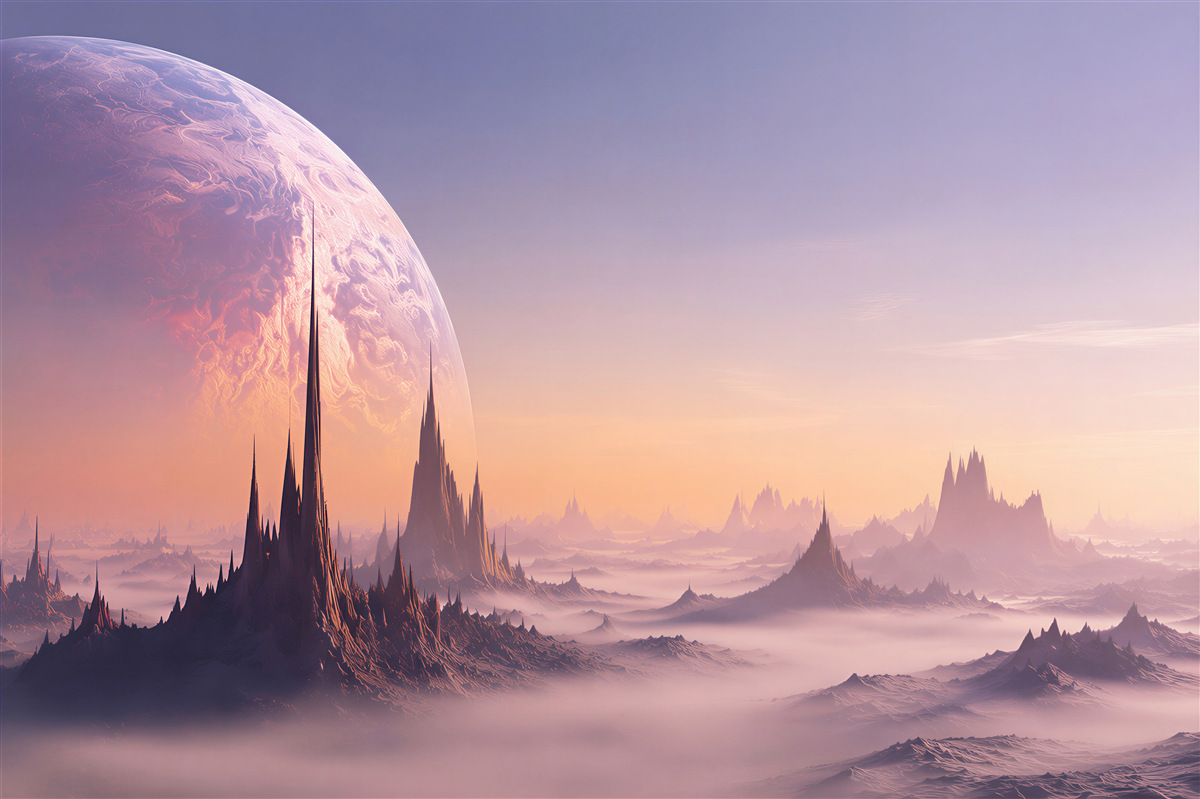 Papier peint paysage extraterrestre et espace