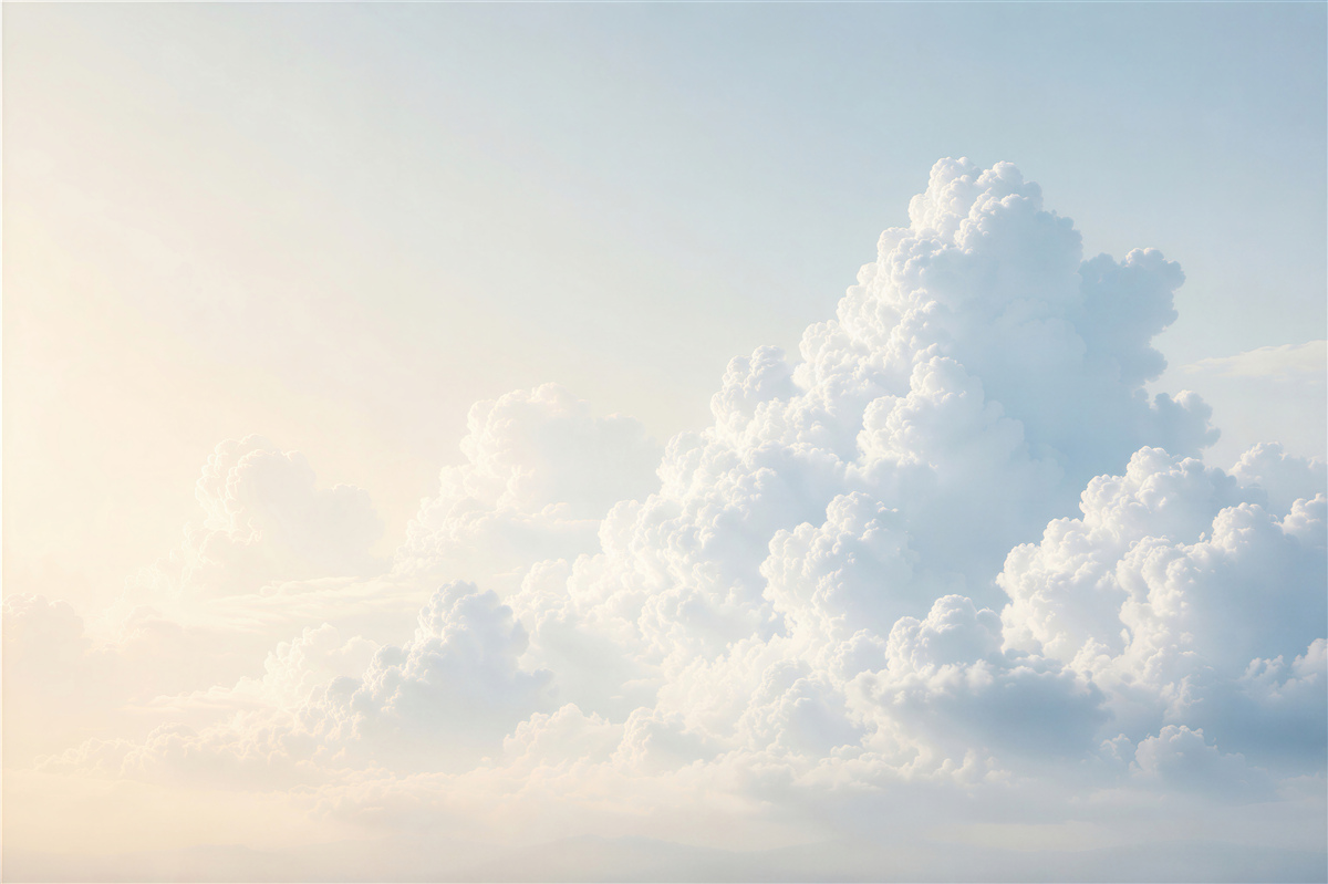 Papier peint nuages blancs duveteux