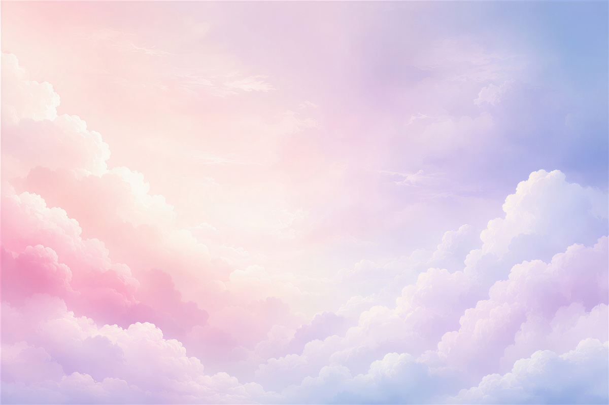 Papier peint ciel abstrait rose et bleu lumineux