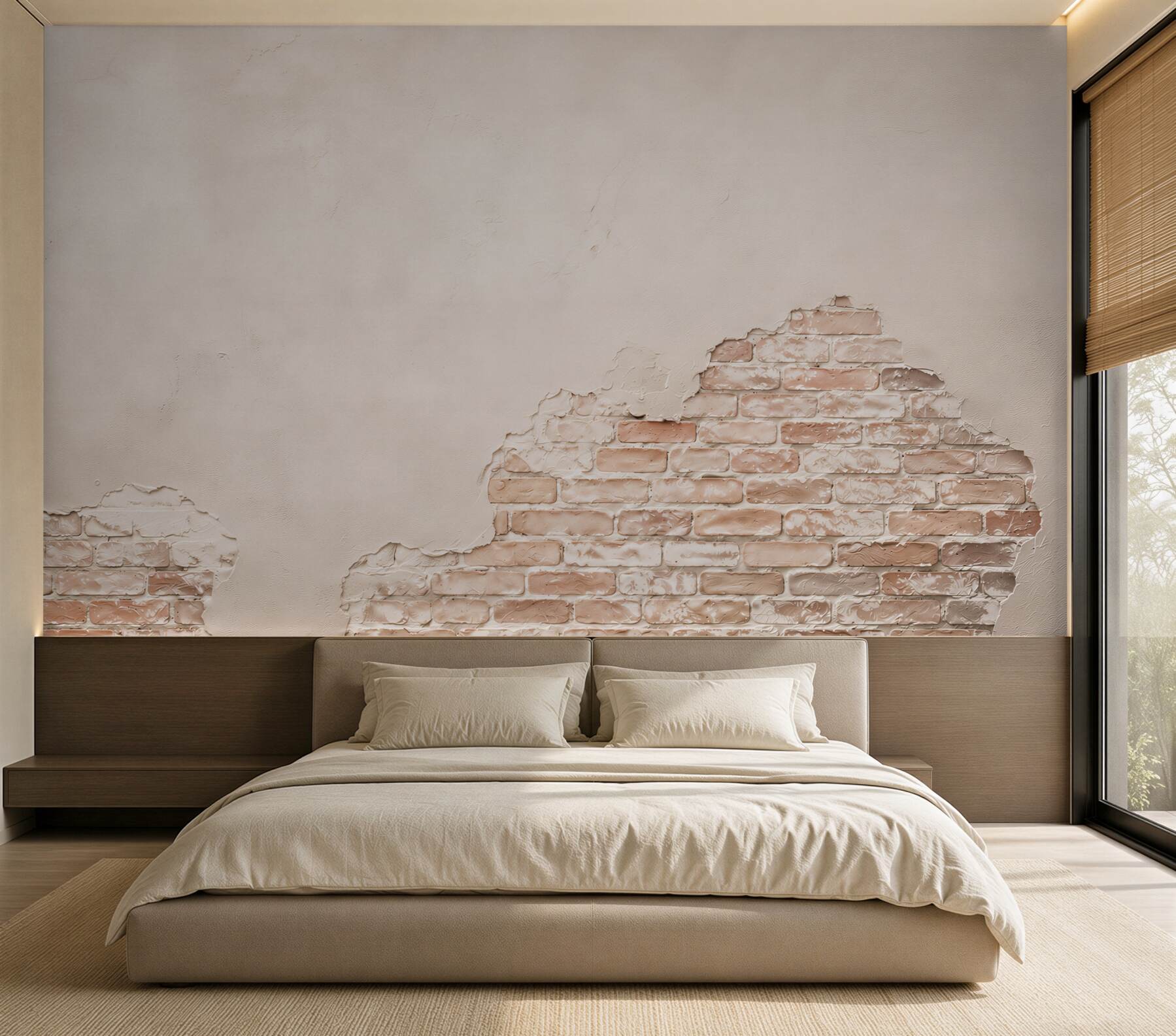 Papier peint mur de briques en ruine