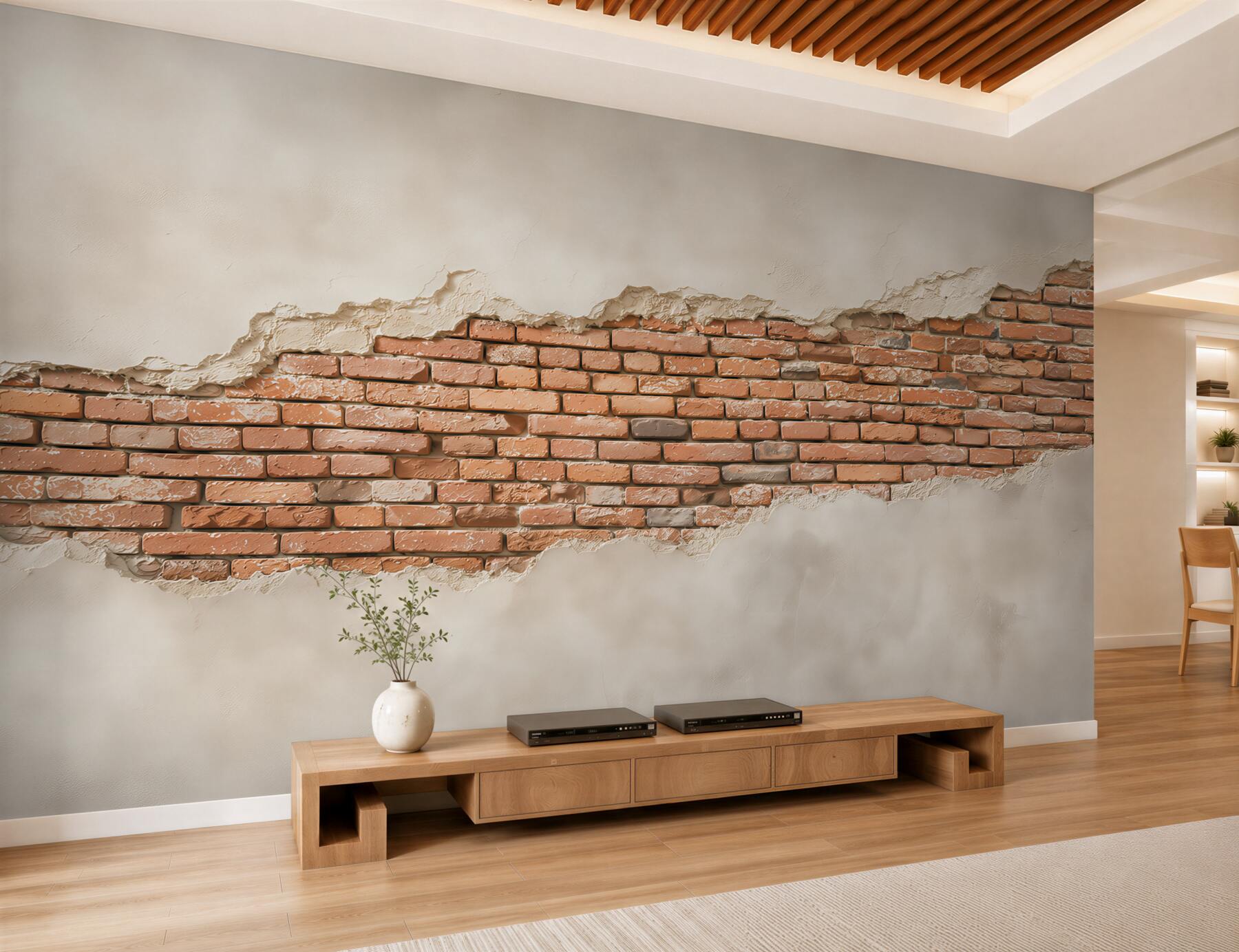 Papier peint vieux mur de briques vide