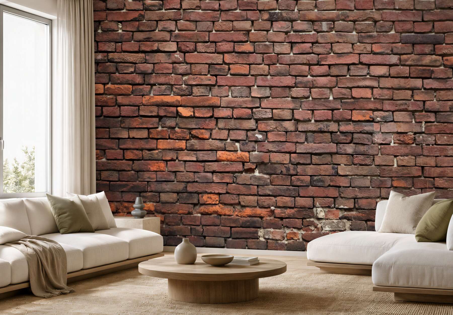 Papier peint vieux mur en briques sombres