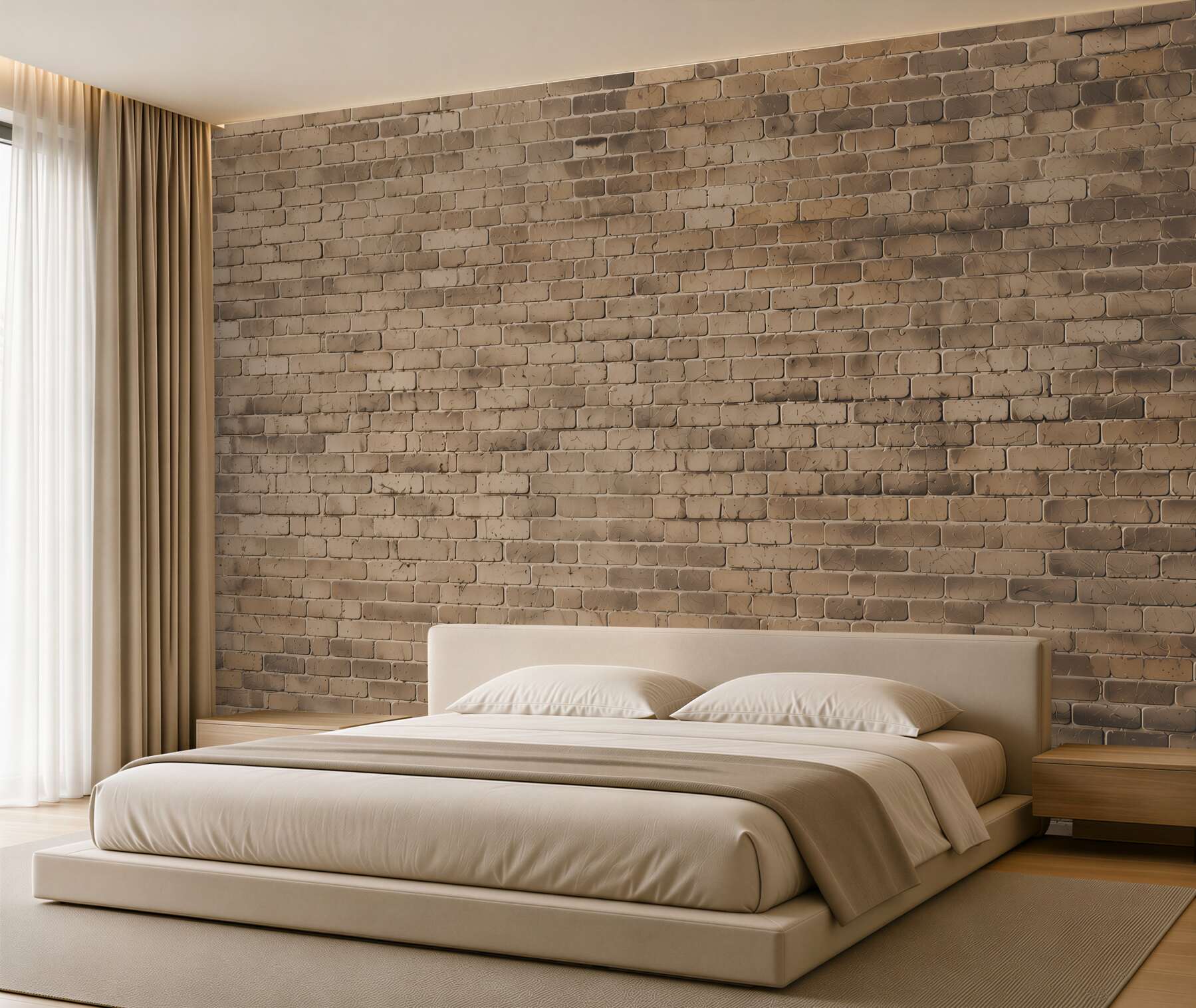 Papier peint mur en briques sombres