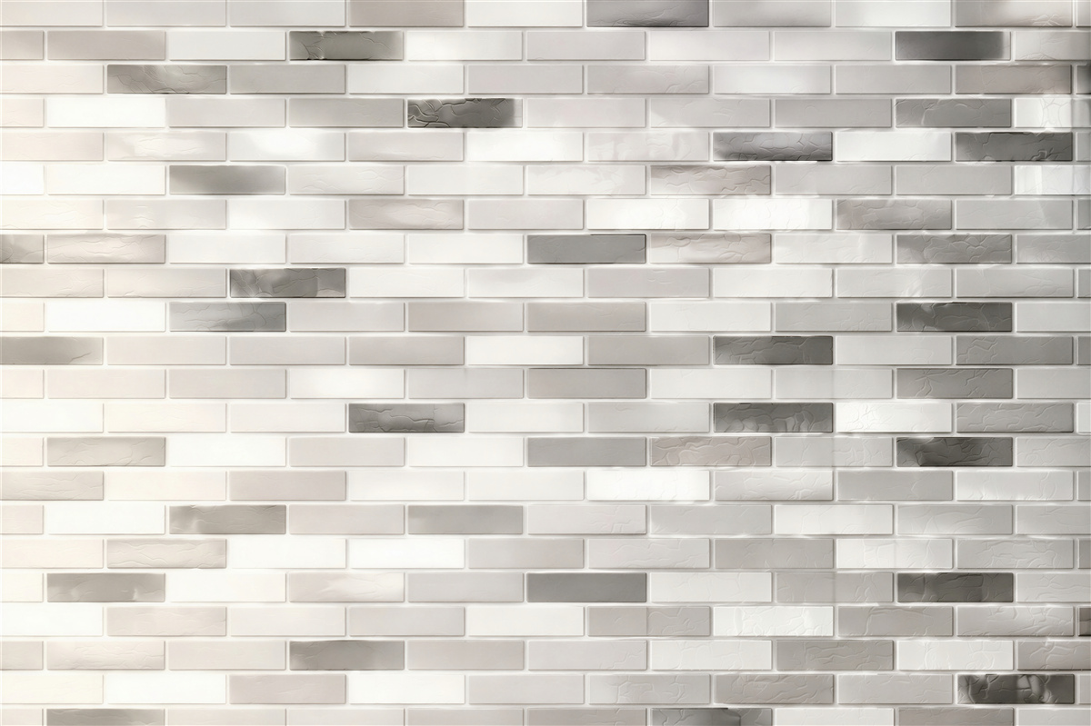 Papier peint mur en briques noir et blanc
