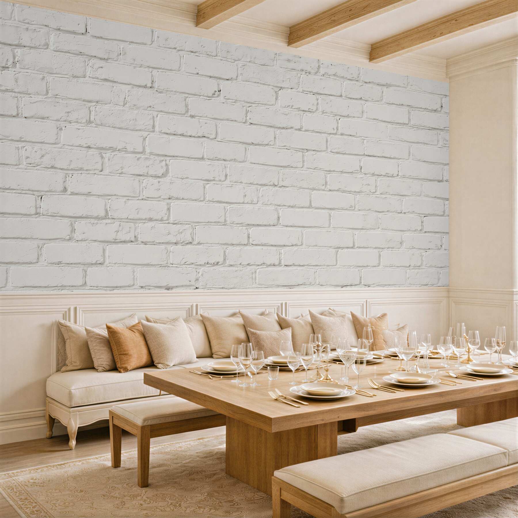 Papier peint texture de mur en briques grises