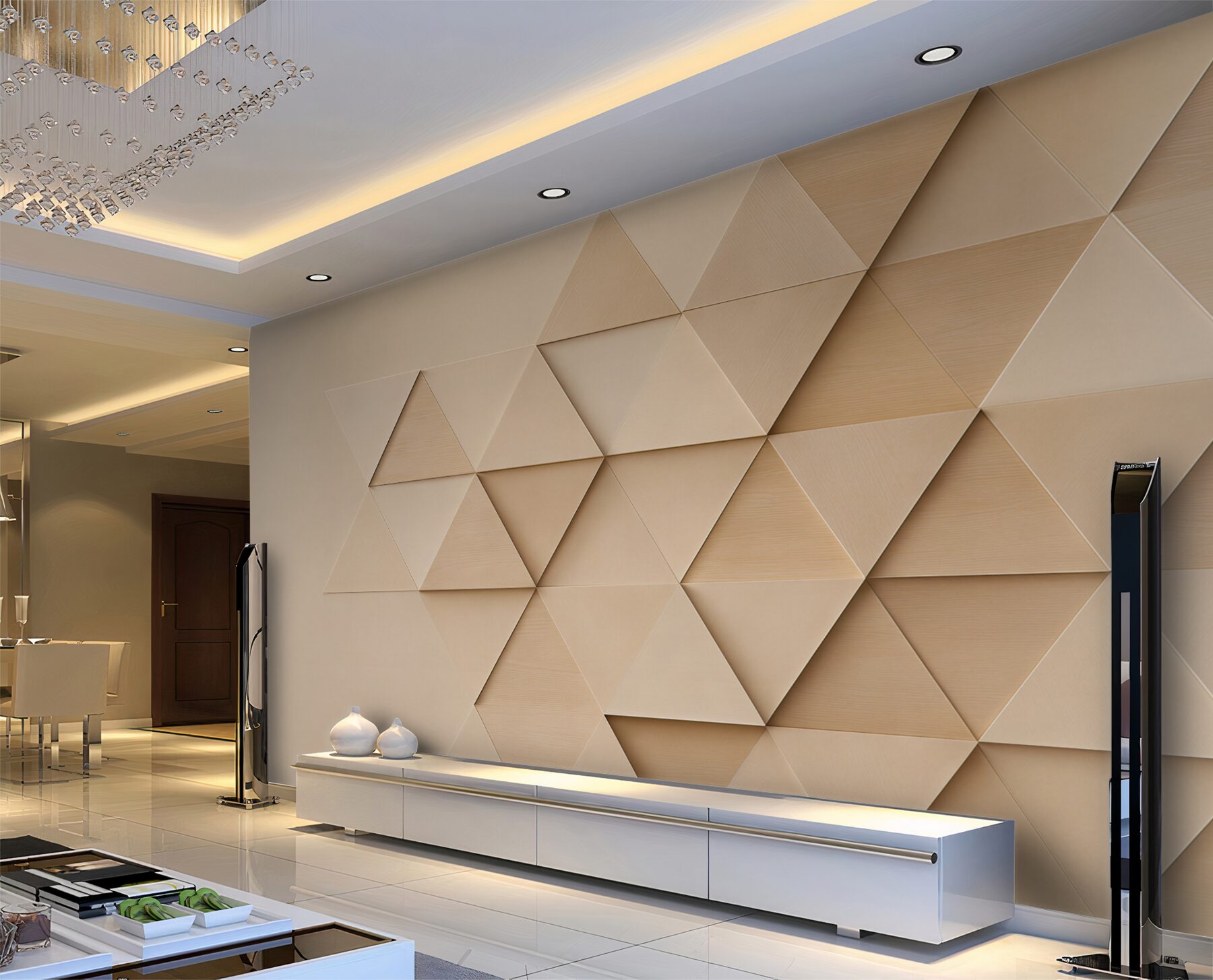 Papier peint panneau mural en bois décoratif