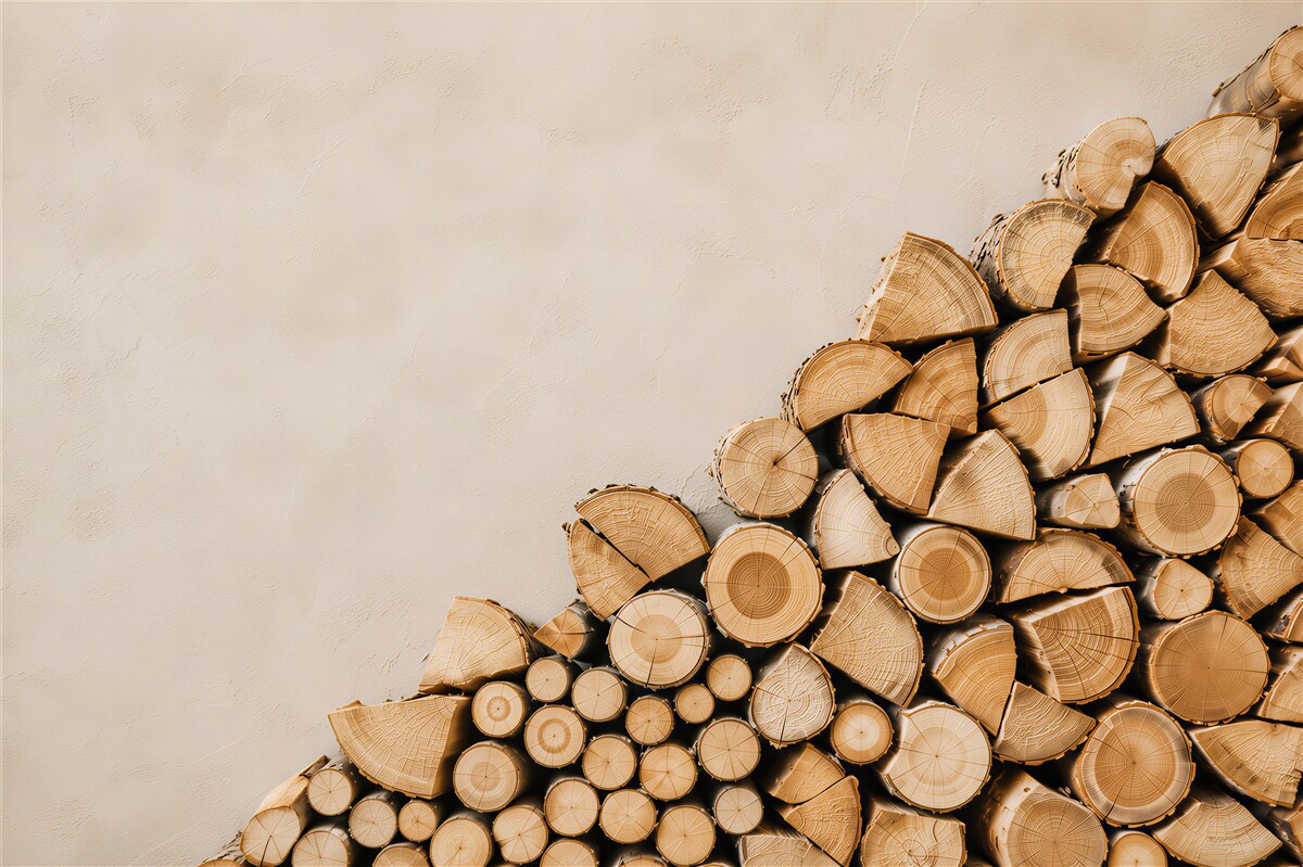 Papier peint morceaux de bois assemblés