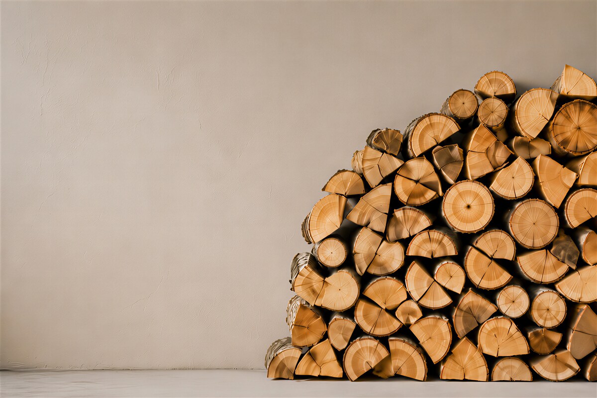 Papier peint morceaux de bûches de bois