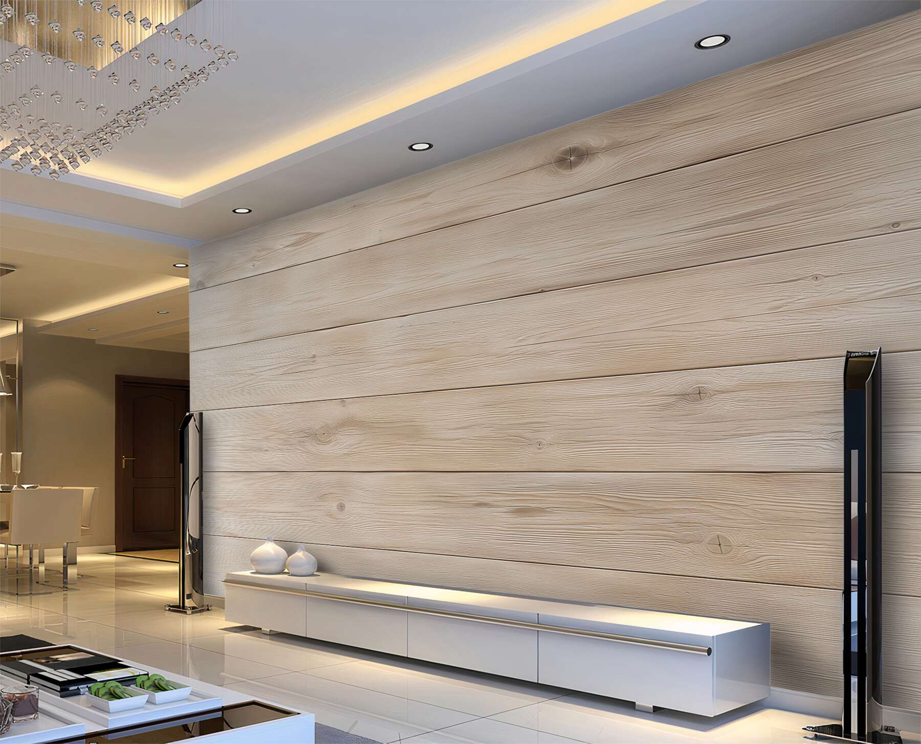 Papier peint mur en bois brun