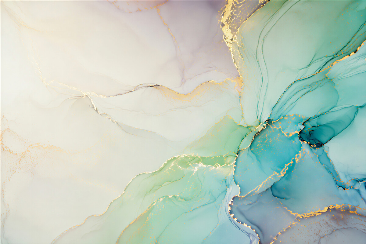Papier peint motif turquoise