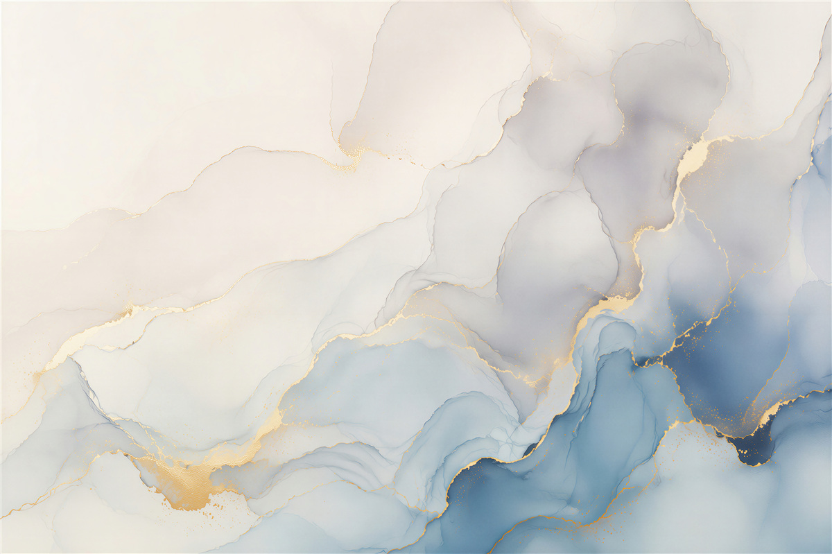 Papier peint abstraction bleue océan