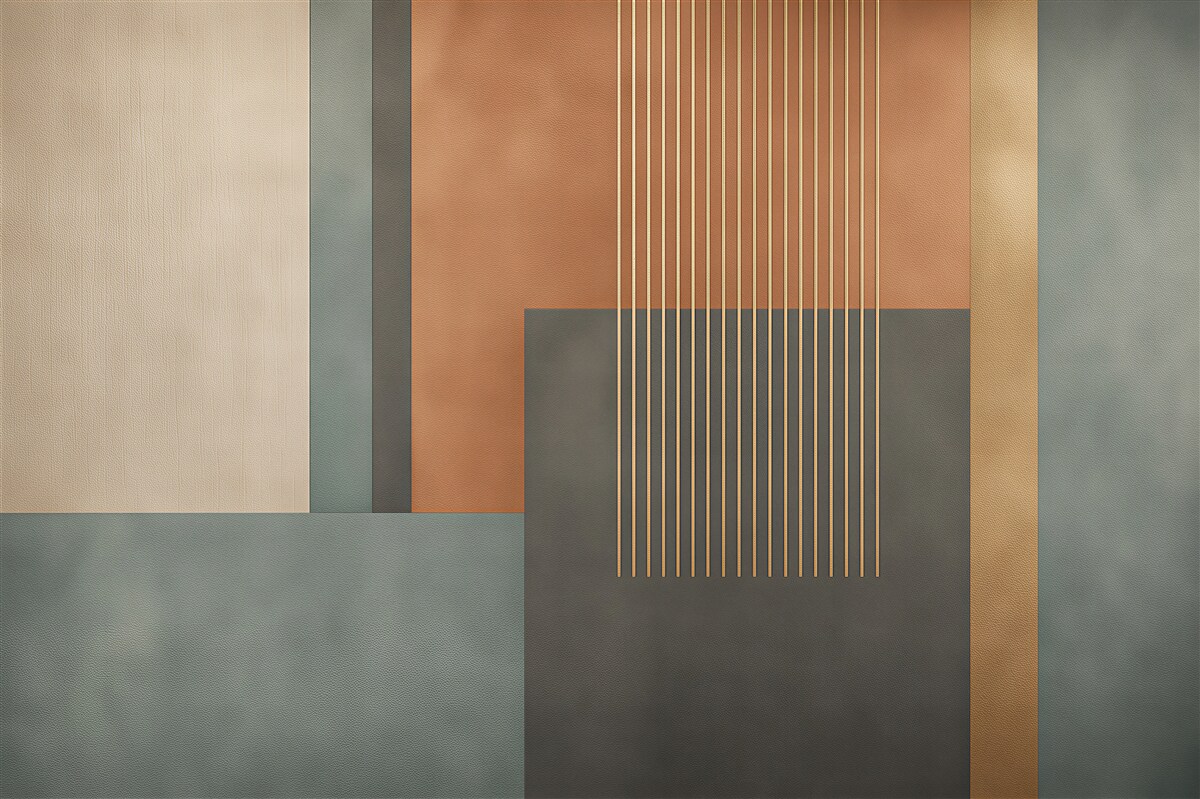 Papier peint rectangles pastel et lignes verticales