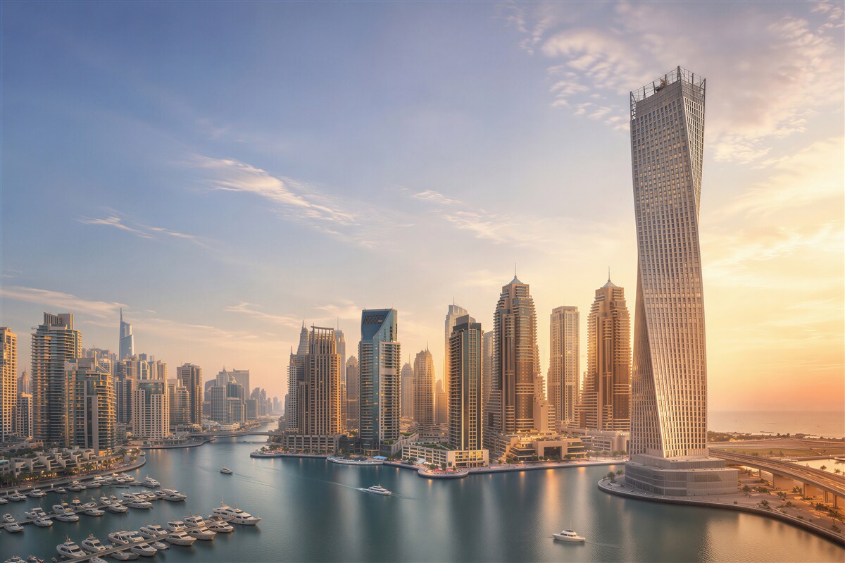 Papier peint paysage urbain de Dubaï