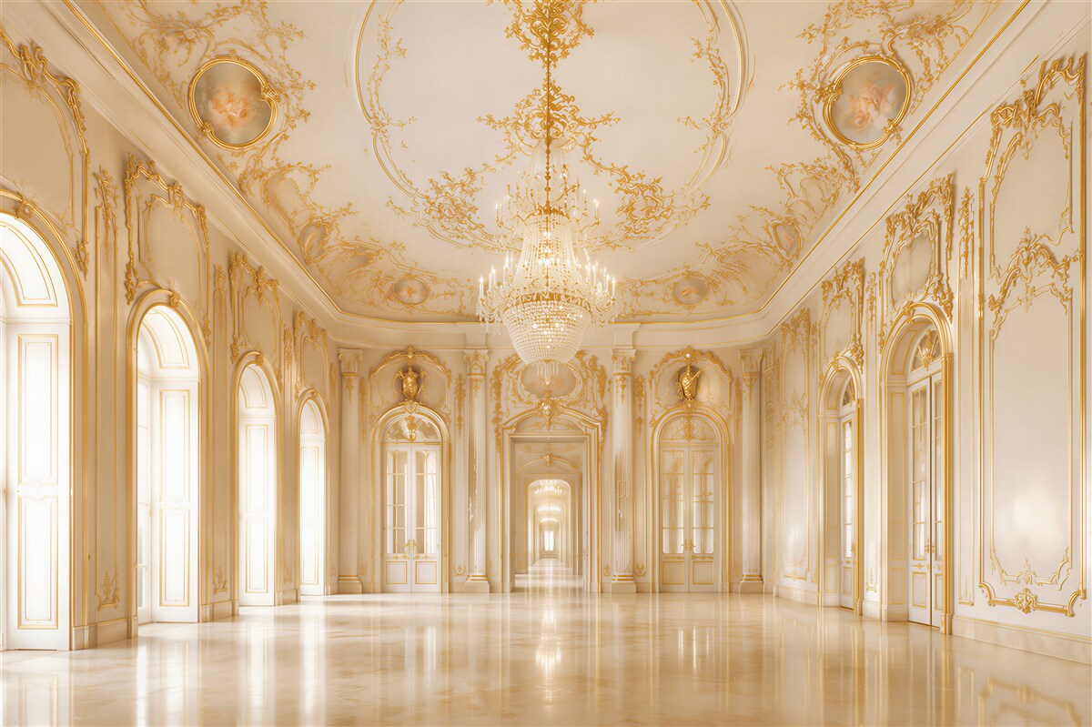 Papier peint intérieur du Palais de Queluz