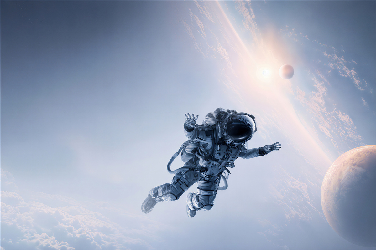 Papier peint astronaute dans l'espace