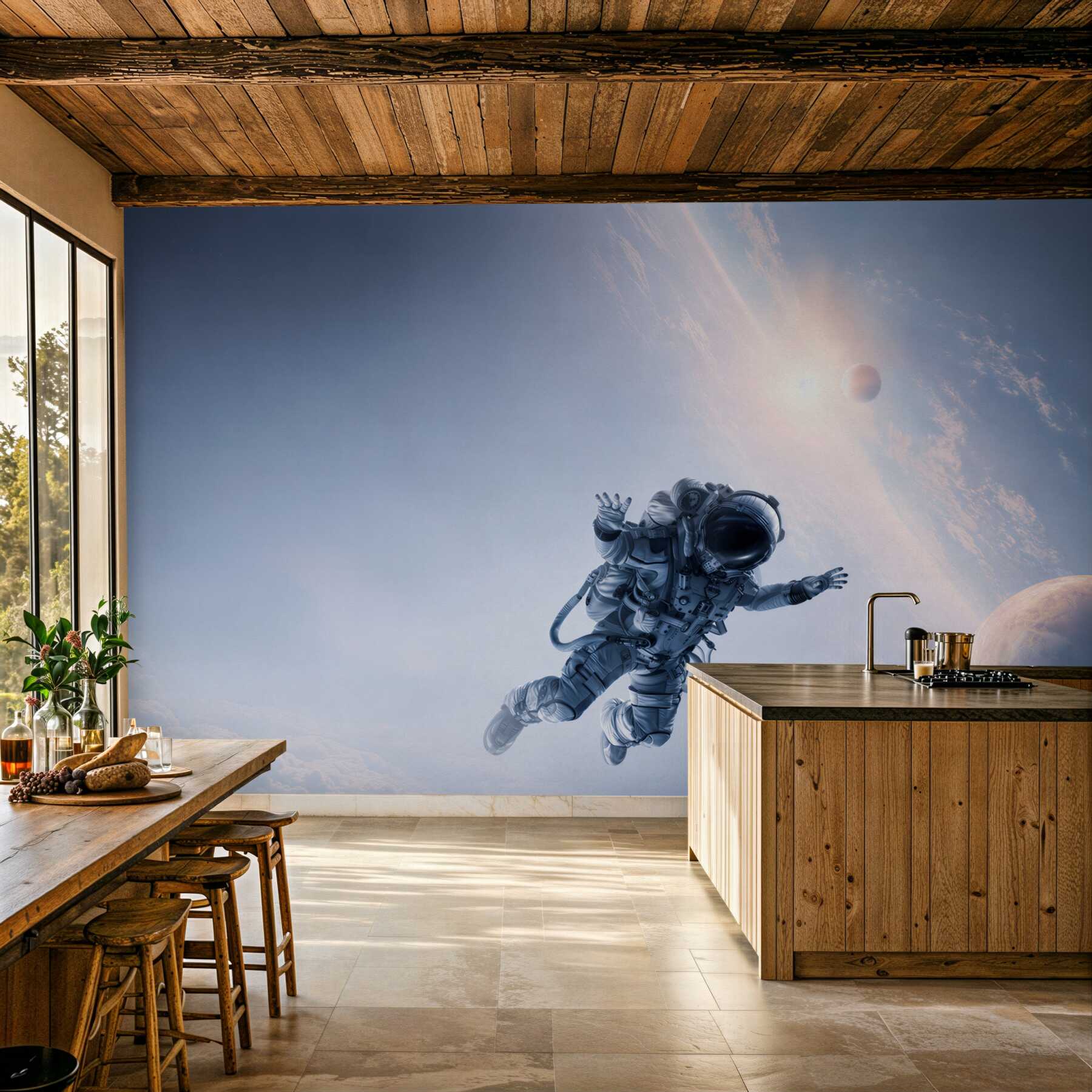 Papier peint astronaute dans l'espace