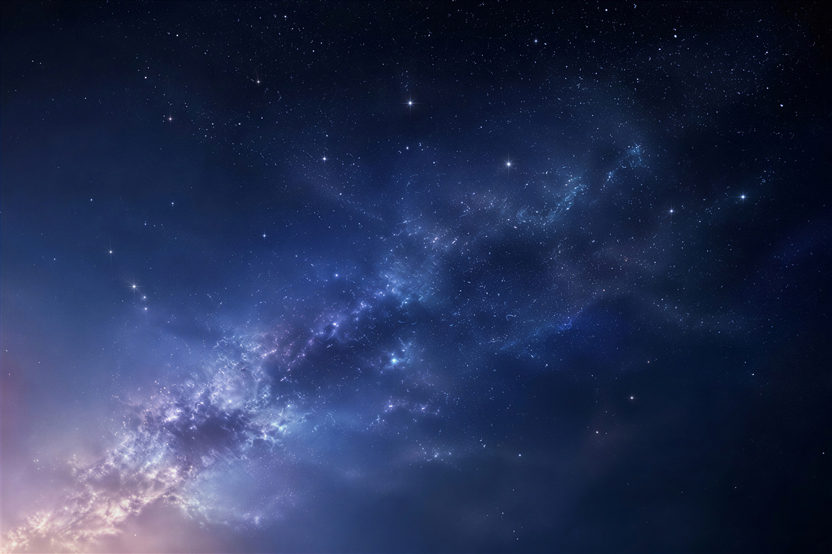 Papier peint ciel parsemé d'étoiles