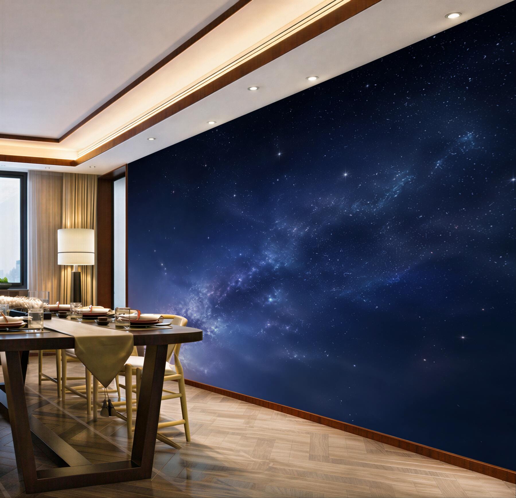 Papier peint ciel parsemé d'étoiles