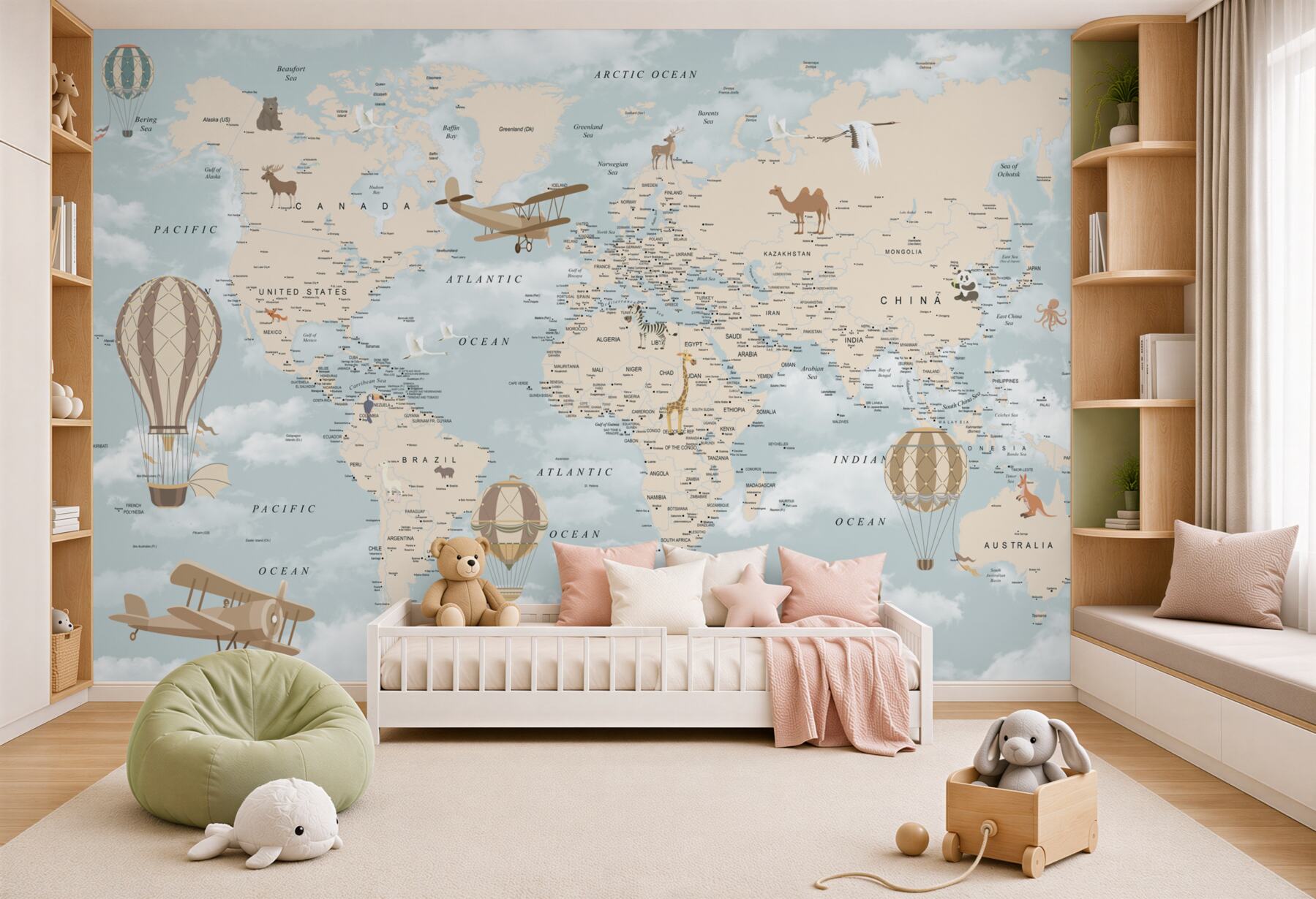 Papier peint carte du monde fascinante