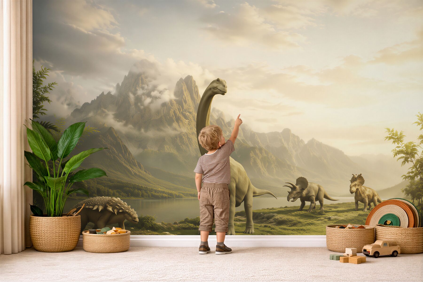 Papier peint dinosaures viennent s'hydrater