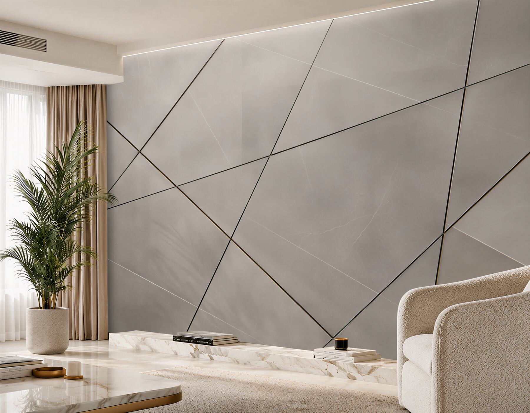 Papier peint fond gris avec lignes noires