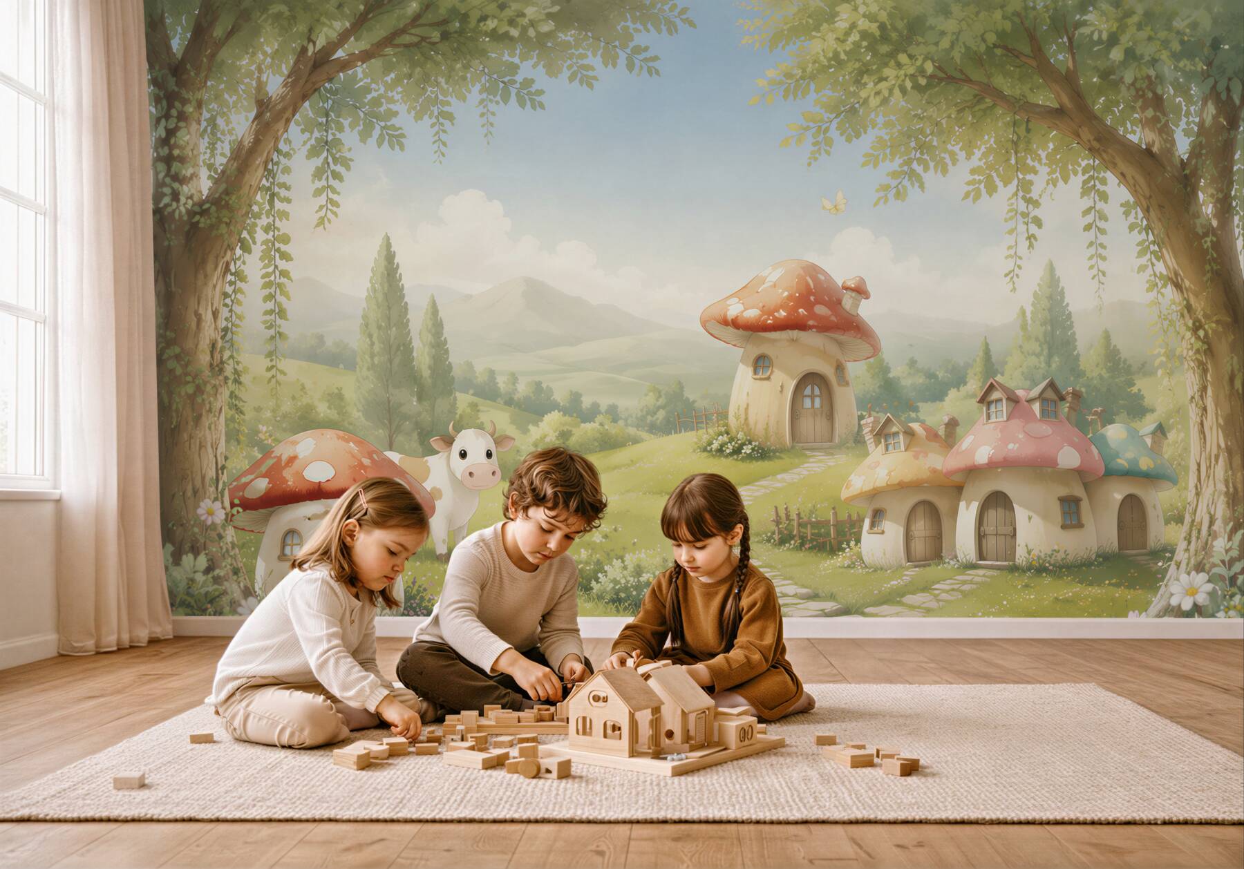 Papier peint monde des contes pour enfants