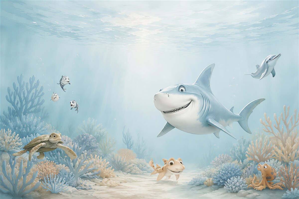 Papier peint charmants habitants sous-marins