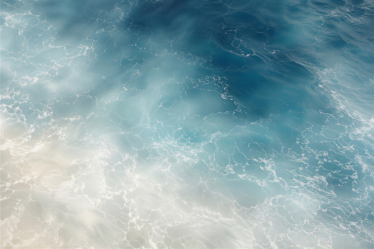 Papier peint vagues bleues en colère