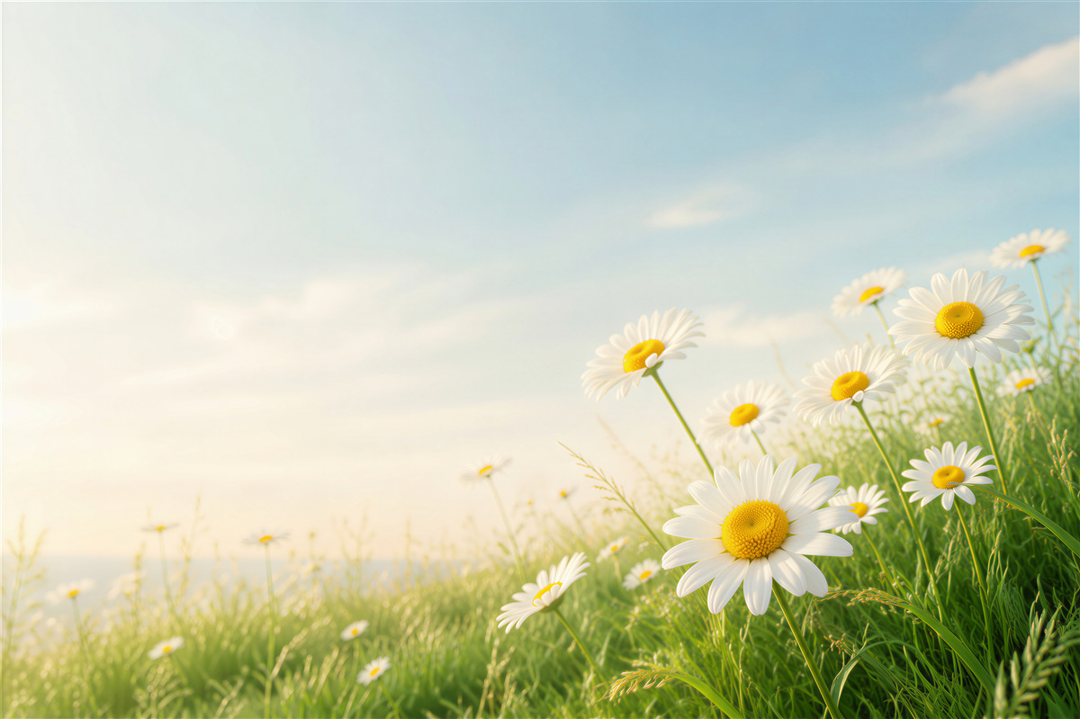 Papier peint marguerites blanches des prairies