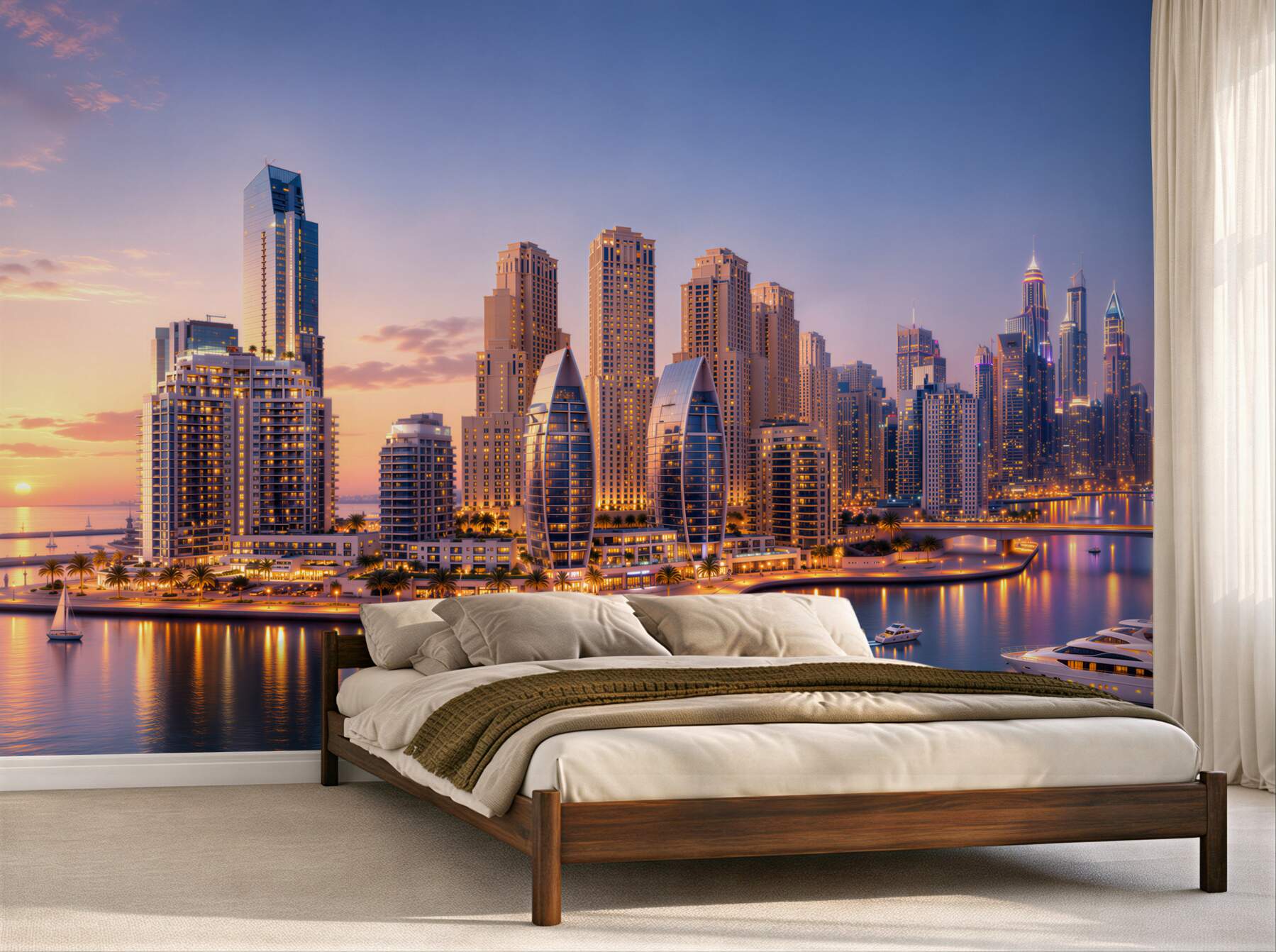 Papier peint crépuscule au-dessus de Dubaï