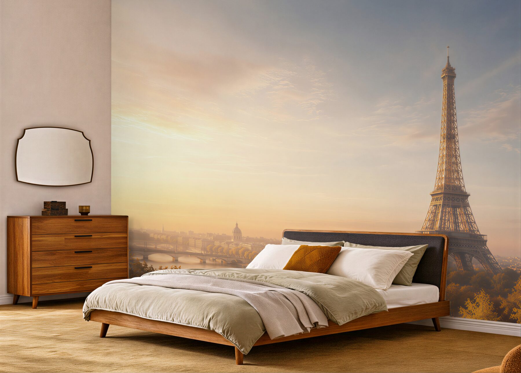 Papier peint cœur de Paris au crépuscule