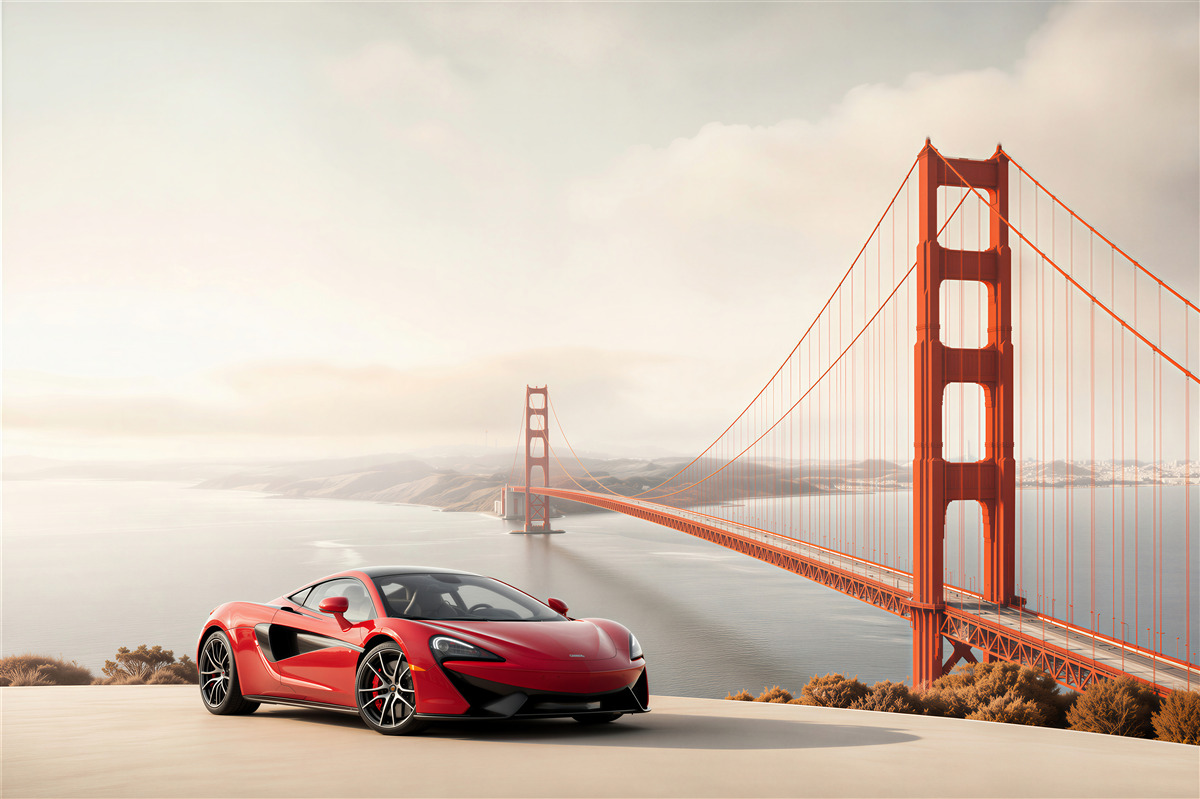 Papier peint McLaren devant le pont