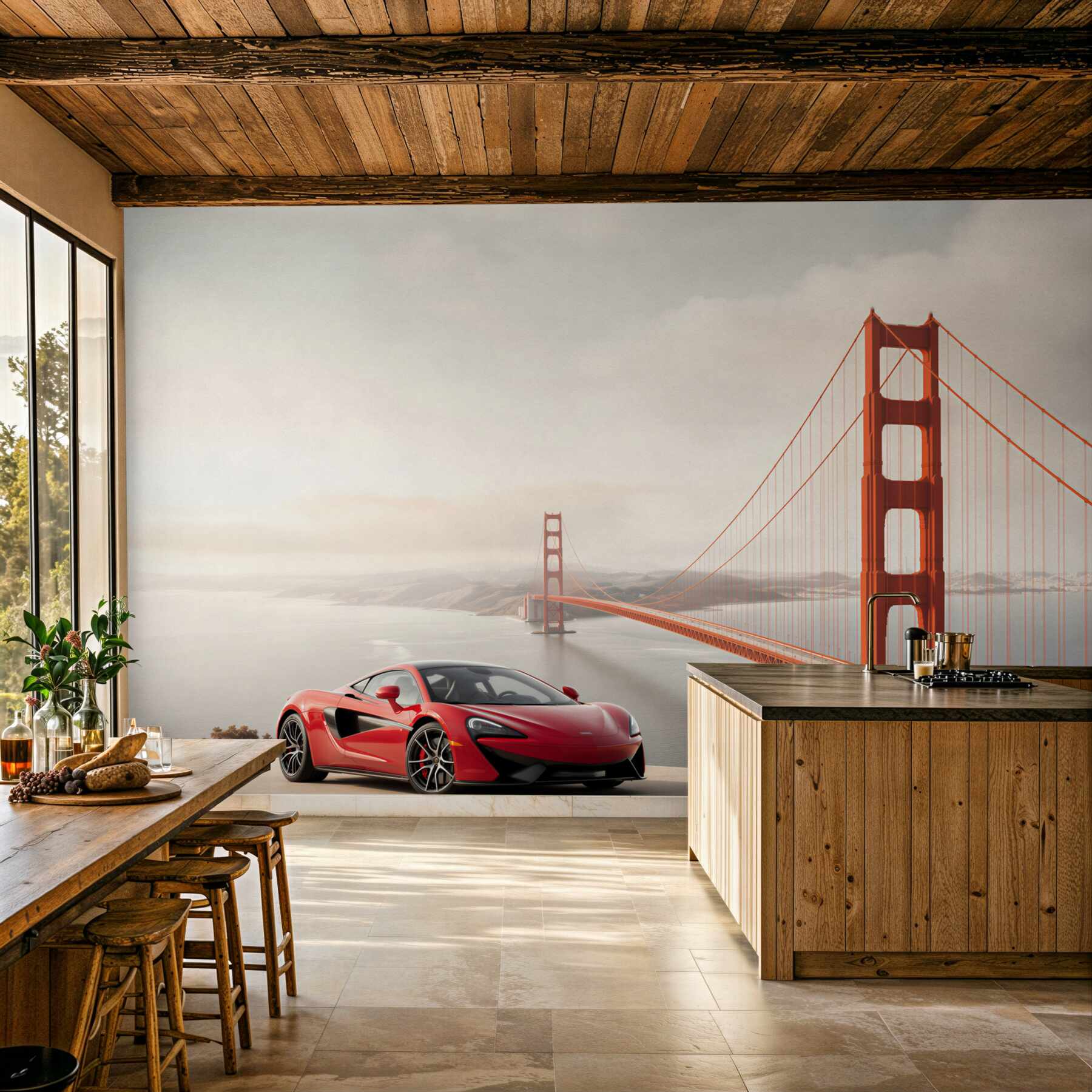 Papier peint McLaren devant le pont