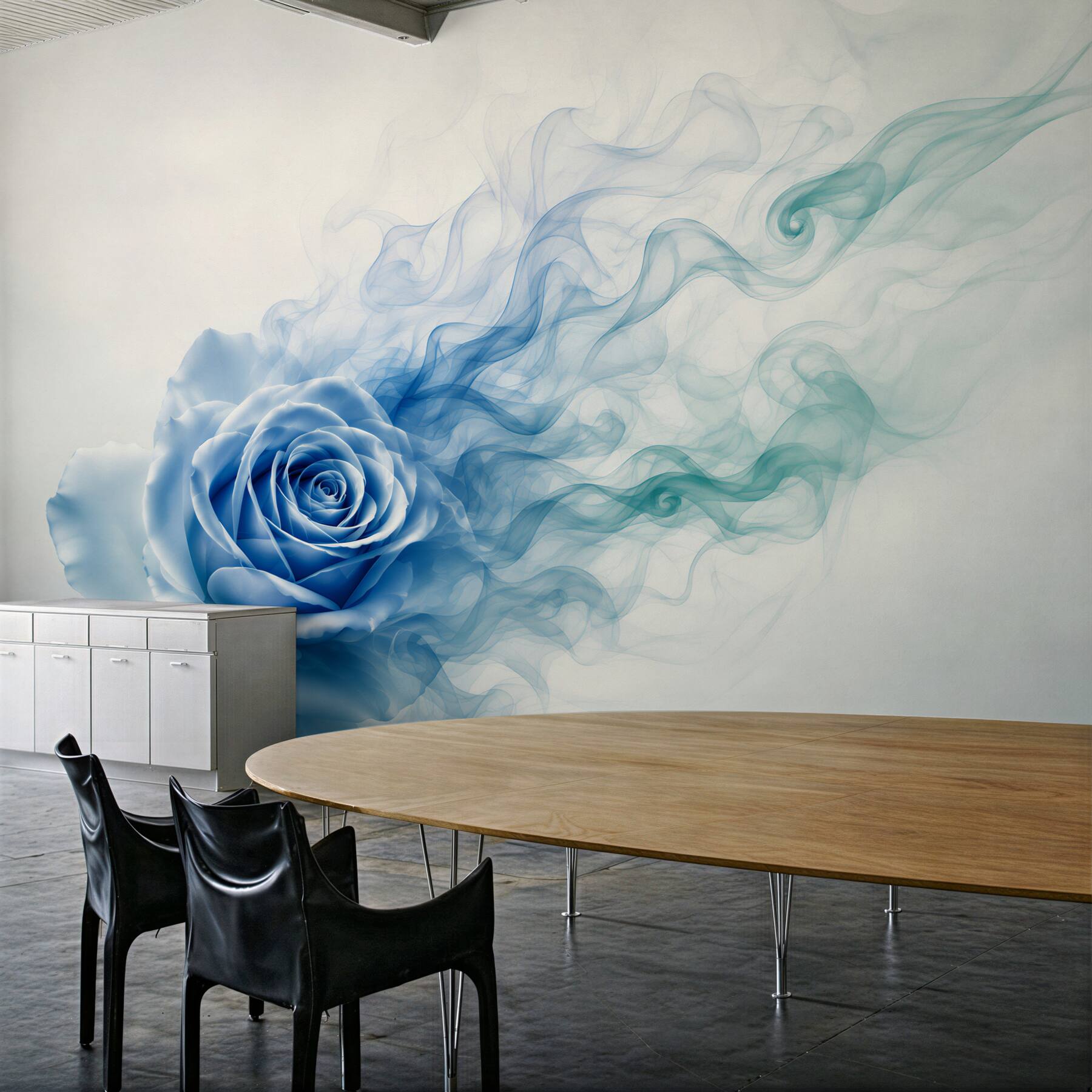 Papier peint rose bleue dans la brume du ciel