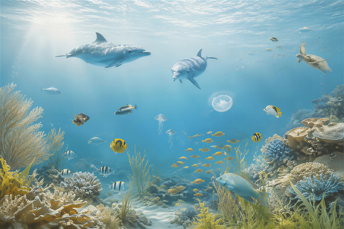 Papier peint animaux du monde sous-marin