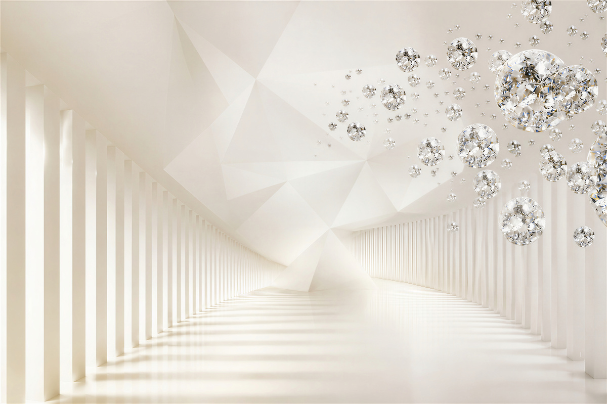 Papier peint gouttes d'eau dans un couloir lumineux