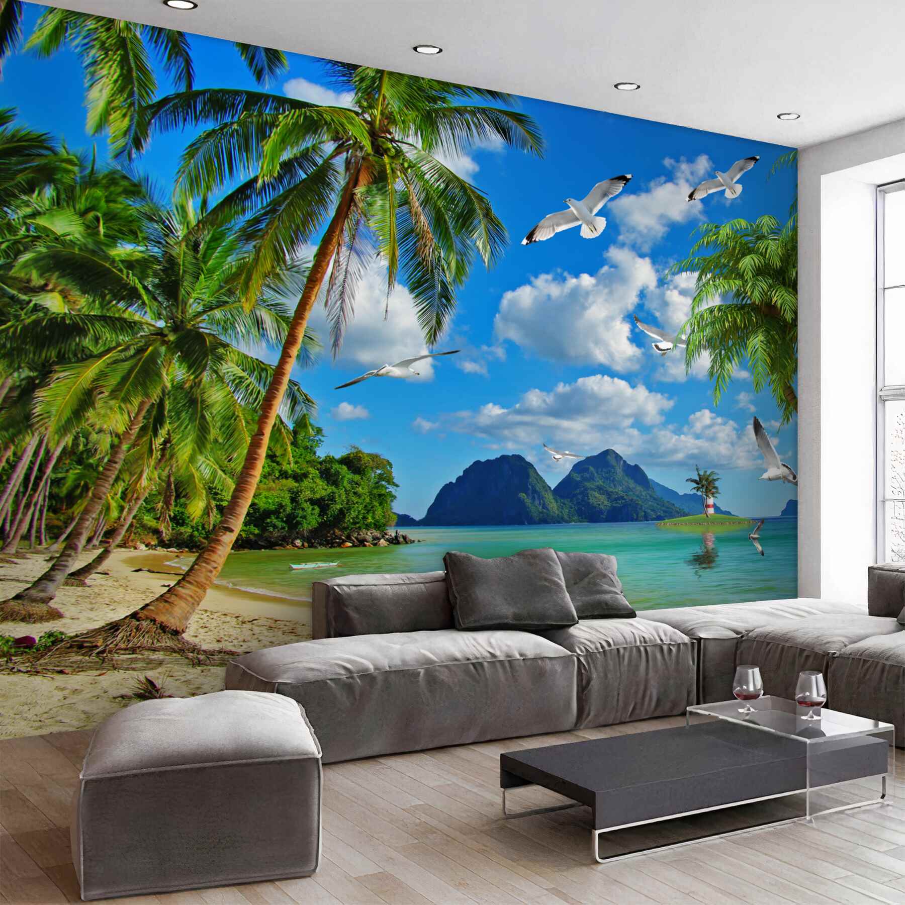 Papier peint paradis tropical