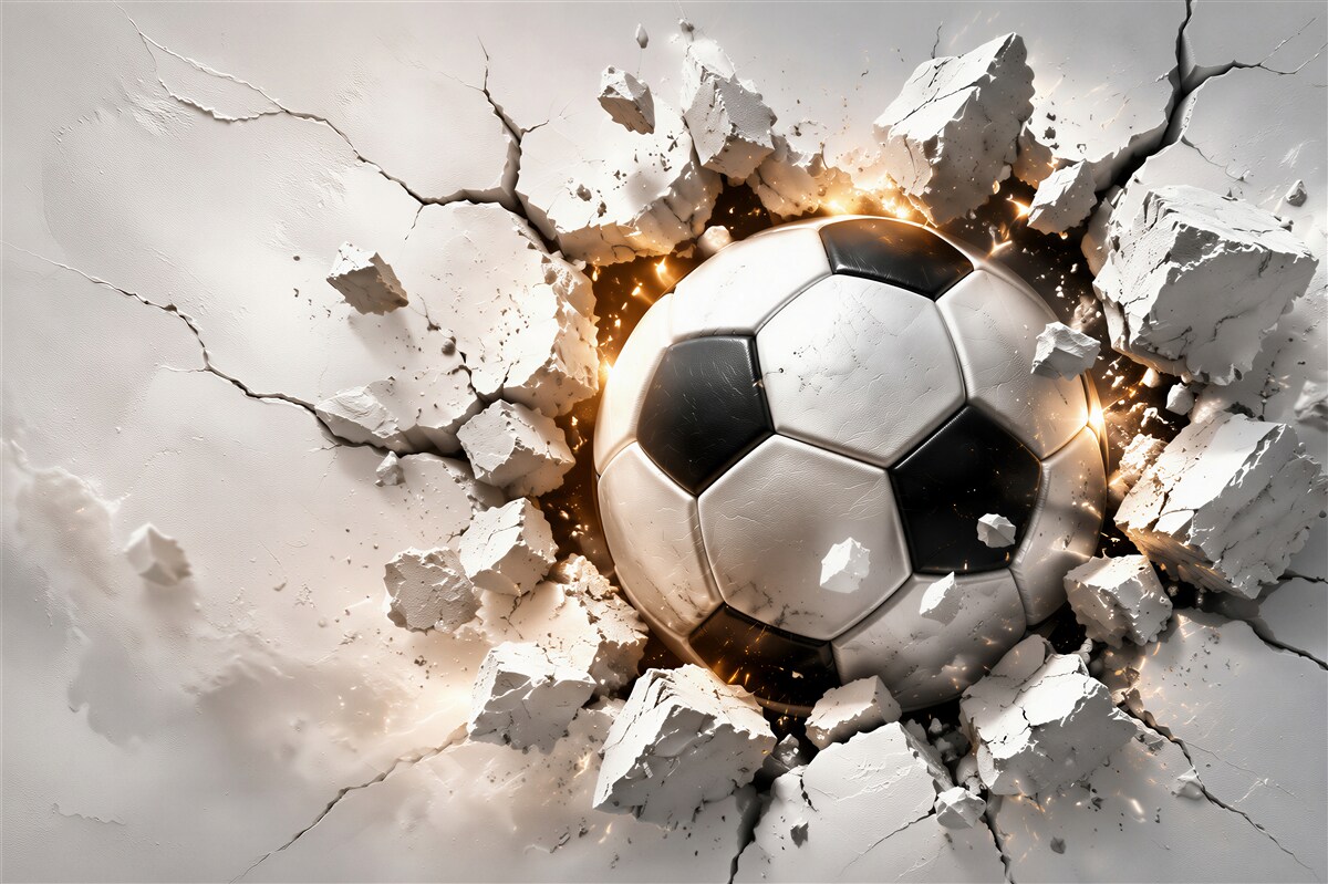 Papier peint ballon de football volant