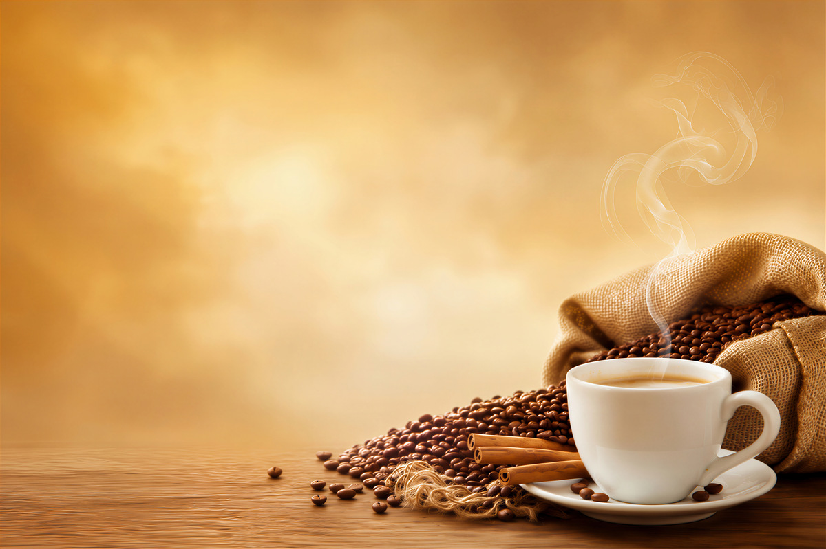 Papier peint tasse rafraîchissante de café aromatique