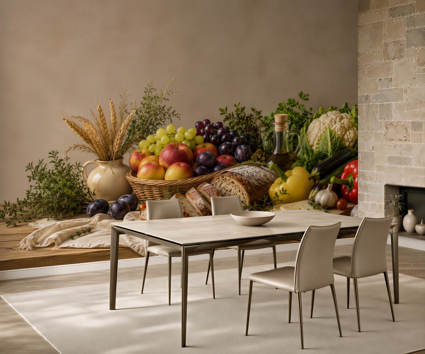 Papier peint belle table dressée