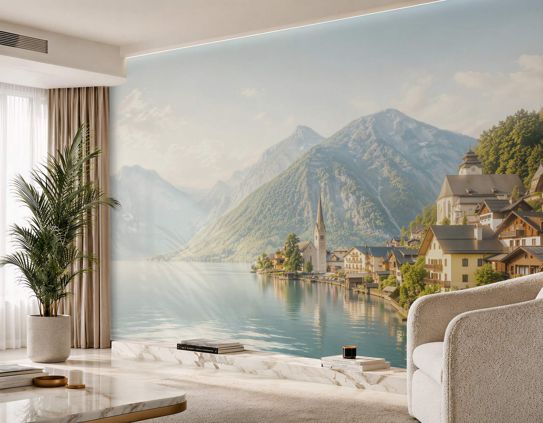 Papier peint incroyable Hallstatt autrichien