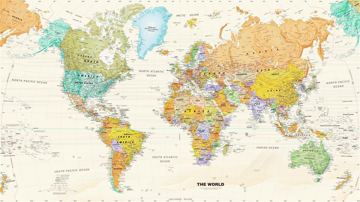 Papier peint carte du monde
