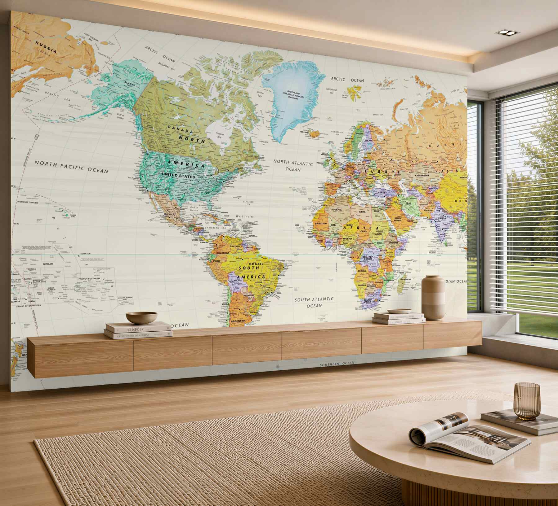 Papier peint carte du monde