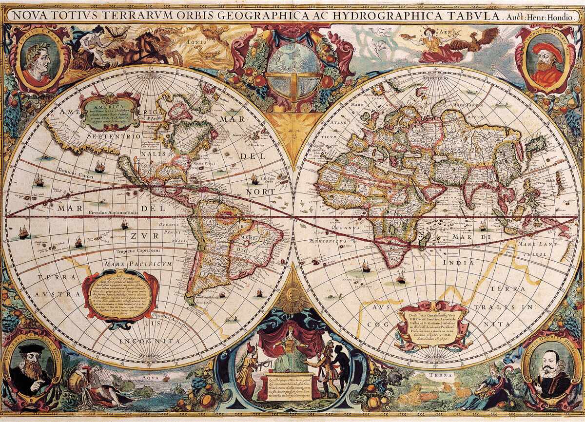 Papier peint carte ancienne du monde