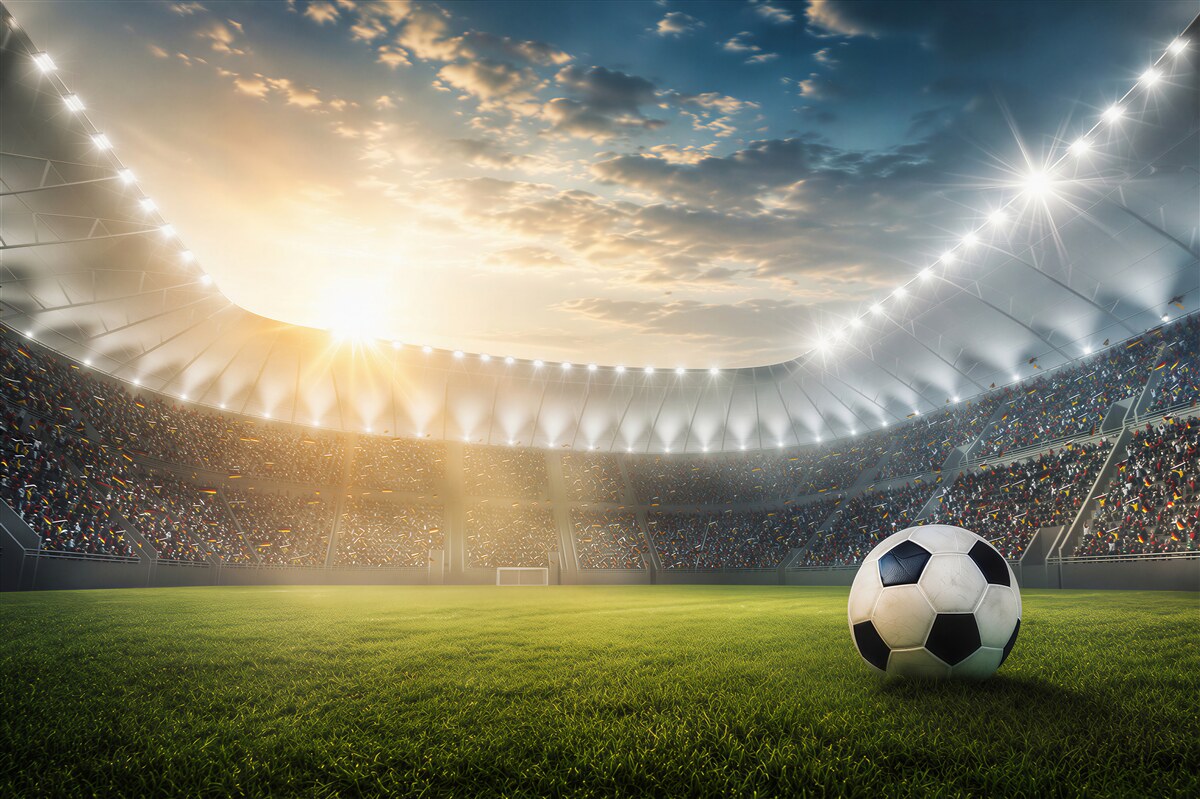 Papier peint football sur le terrain
